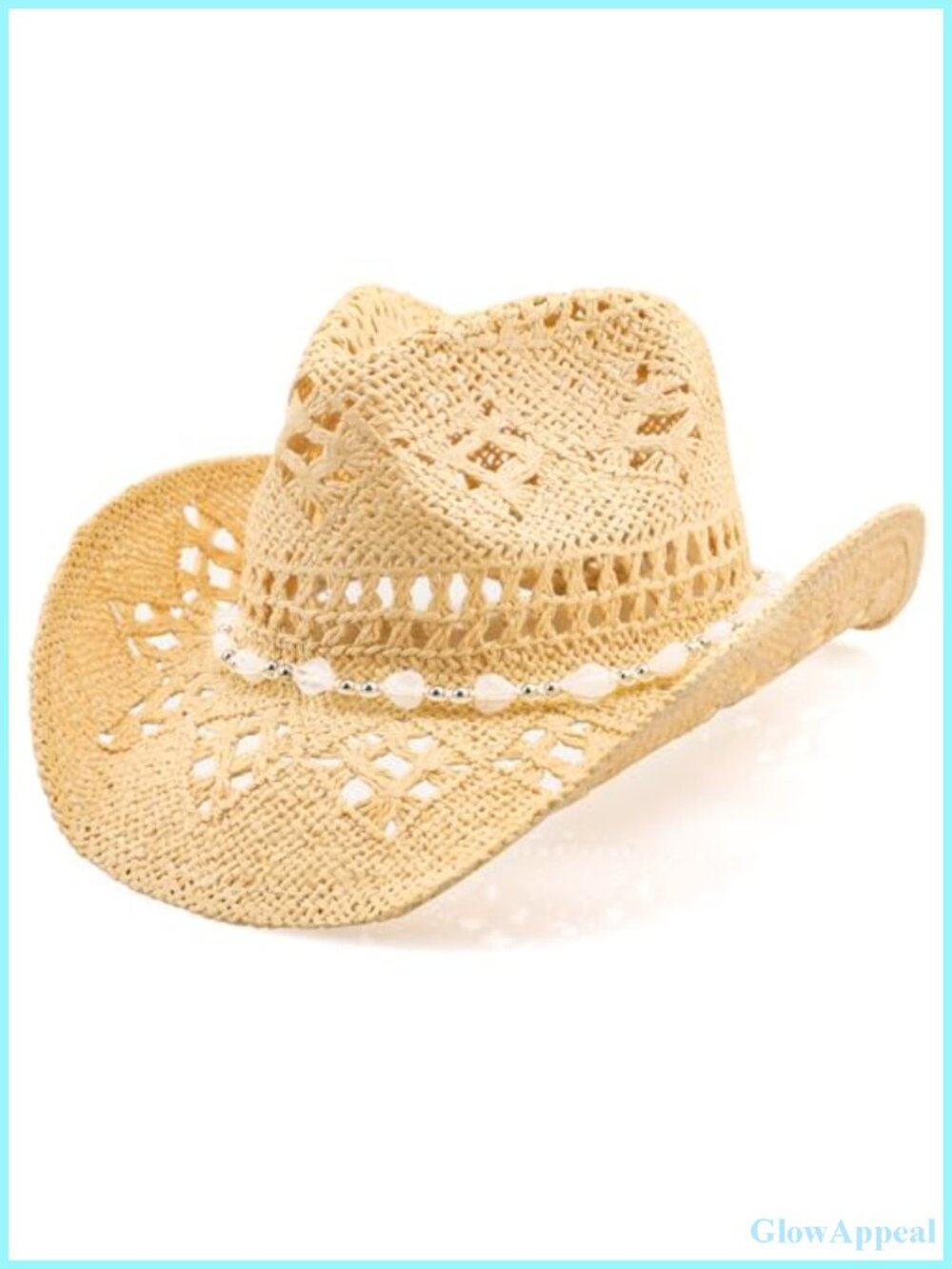 Straw Wide Brim Shapeable Cowboy Hat with Elastic Band